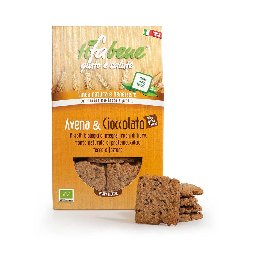 Biscotti Biologici e integrali Avena e cioccolato