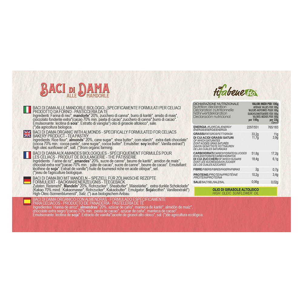 Baci di Dama alle mandorle Vegani Biologici e senza glutine - immagine 5
