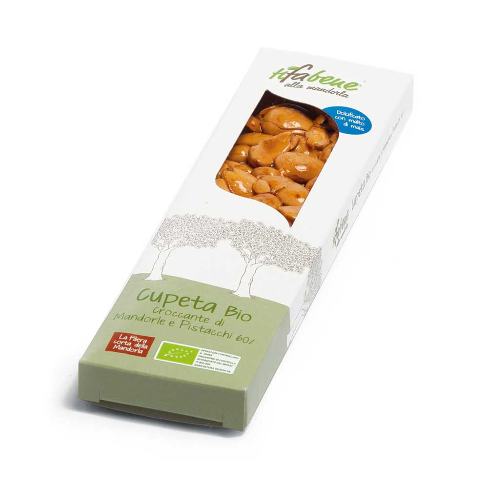 Cupeta Bio Mandorle e Pistacchi senza zucchero