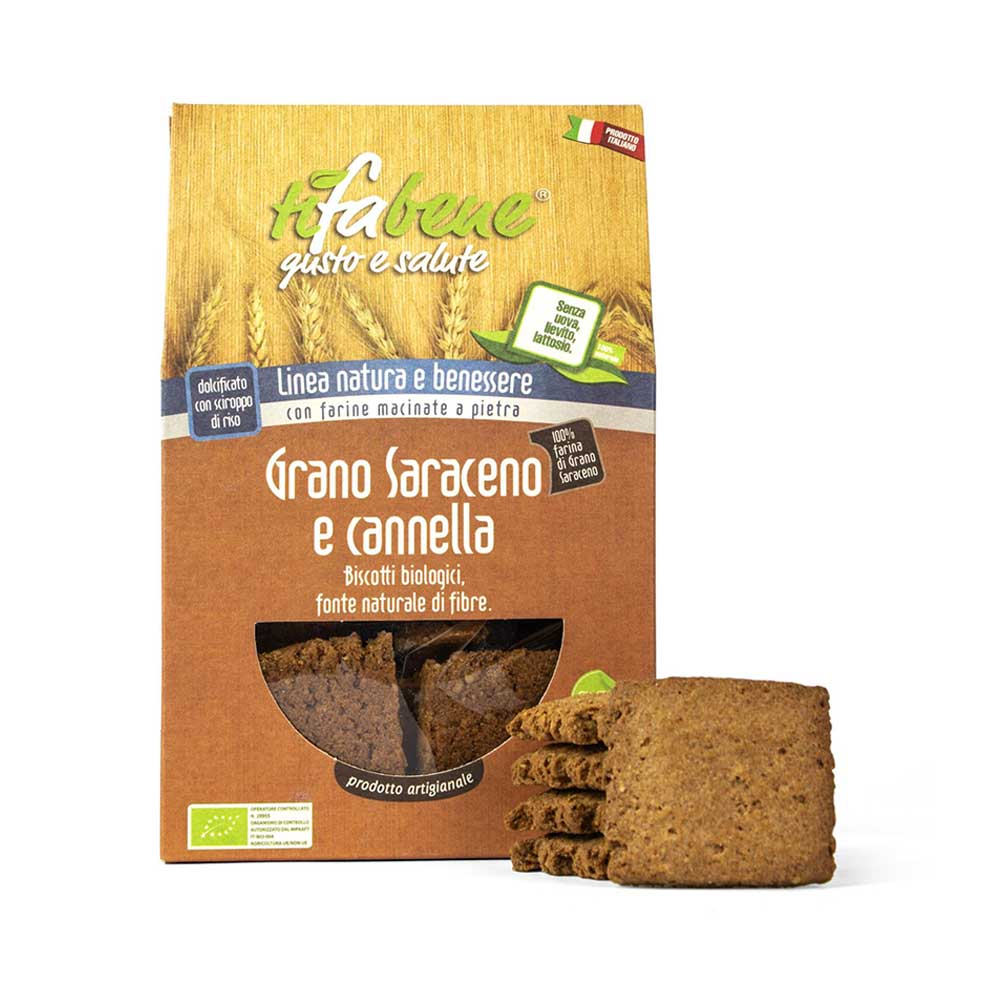 Biscotti Biologici Grano Saraceno Cannella -Senza Glutine