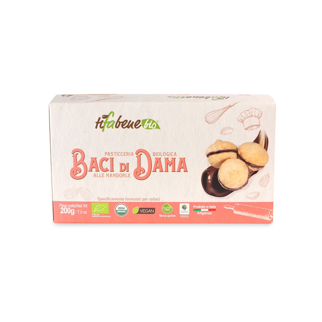 Baci di Dama alle mandorle Vegani Biologici e senza glutine