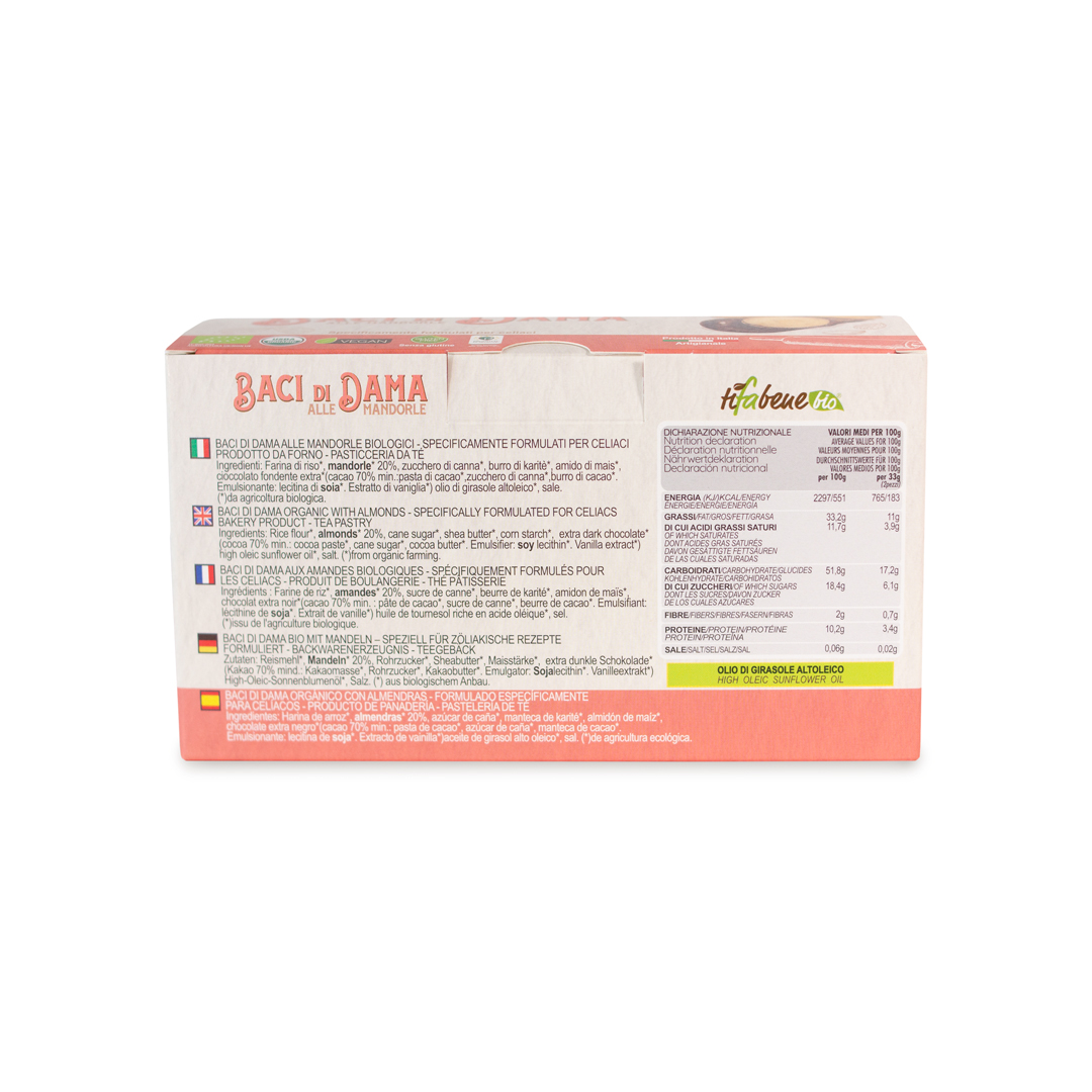 Baci di Dama alle mandorle Vegani Biologici e senza glutine - immagine 3