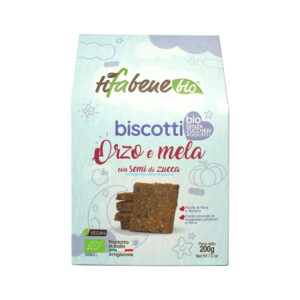 Biscotti Biologici Orzo e Mela con semi di Zucca - senza zuccheri aggiunti