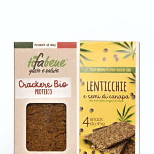 Crackers proteico Lenticchie, canapa e semi di lino 180g