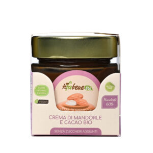 Crema di mandorle e cacao bio senza zuccheri aggiunti